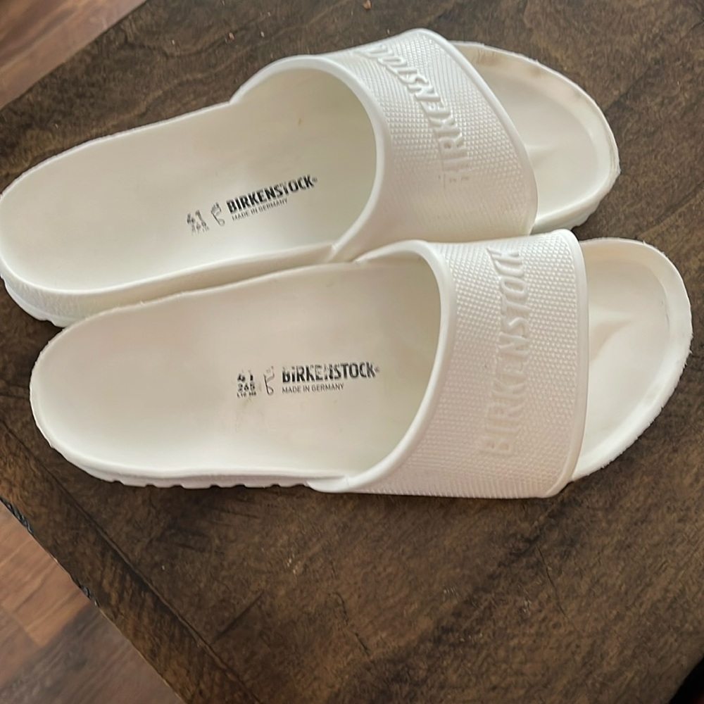 BIRKENSTOCK BARBADOS EVA SLIDE SANDALS white size 41